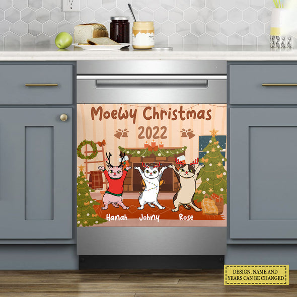 Meowy Christmas - Merry Christmas & Happy New Year - Personalized Dishwasher Covers - Christmas Gift For Cat Lovers LHT-LTT201122