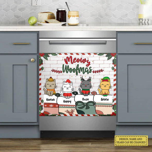 Cat Merry Christmas & Happy New Year - Meowy Catmas Personalized Dishwasher Covers - Christmas Gift For Cat Lovers LHT-LTT201122