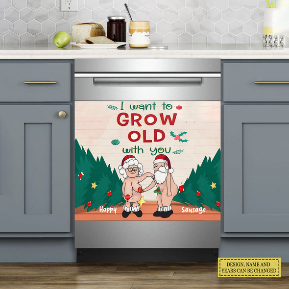 I Want To Grow Old With You - Merry Christmas & Happy New Year - Personalized Dishwasher Covers - Christmas Gift For Couple LHT-LTT201122