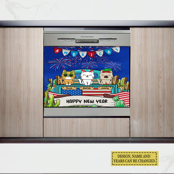 Americat Custom - Merry Christmas & Happy New Year - Meowy Catmas Personalized Dishwasher Covers - Christmas Gift For Cat Lovers LHT-LTT201122