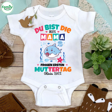 Du Bist Die Beste Mama Frohen Ersten Baby Onesie - AD05043