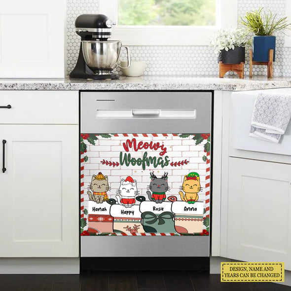 Cat Merry Christmas & Happy New Year - Meowy Catmas Personalized Dishwasher Covers - Christmas Gift For Cat Lovers LHT-LTT201122