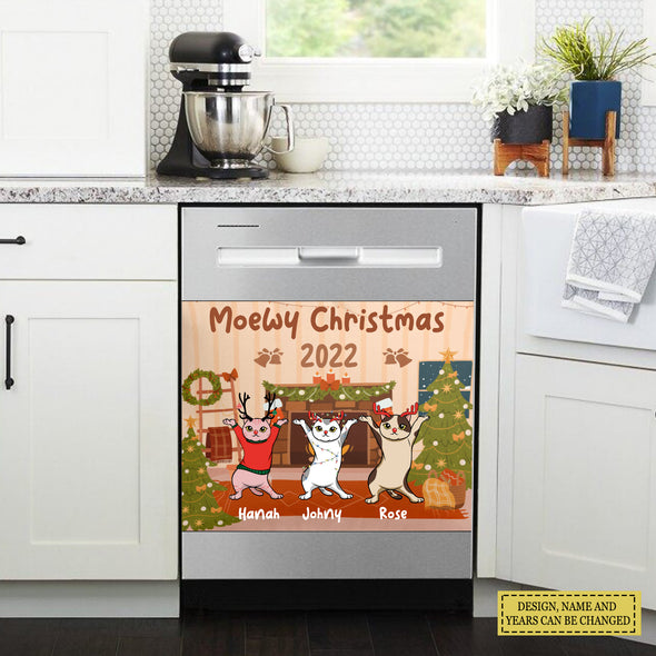 Meowy Christmas - Merry Christmas & Happy New Year - Personalized Dishwasher Covers - Christmas Gift For Cat Lovers LHT-LTT201122