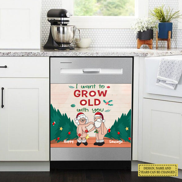 I Want To Grow Old With You - Merry Christmas & Happy New Year - Personalized Dishwasher Covers - Christmas Gift For Couple LHT-LTT201122