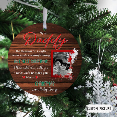 Personalized Gift For Daddy Merry Christmas Ornament - pp