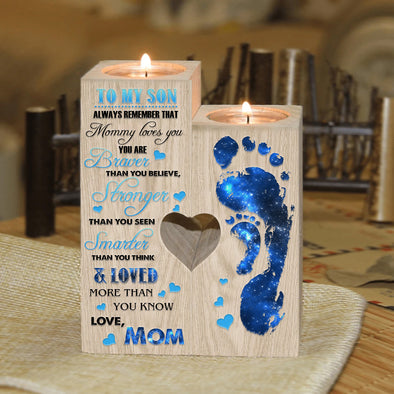 Gift For Son Always Remember That Mommy Love You Candle Holder - pp