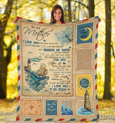 To my mother I love you so much Fleece Blanket