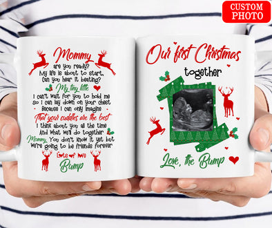 Personalized Gift For Mommy Our First Christmas Together Mugs - pp