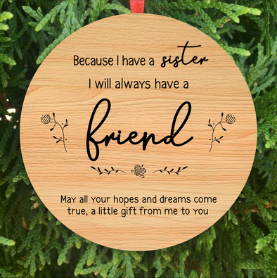 Gift For Sister Ornament - pp