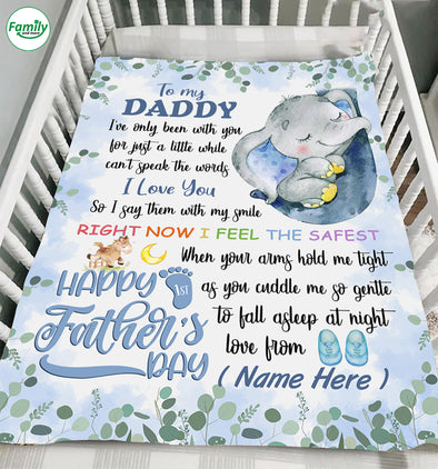 To my Daddy right now I feel the safest-mc Fleece Blanket