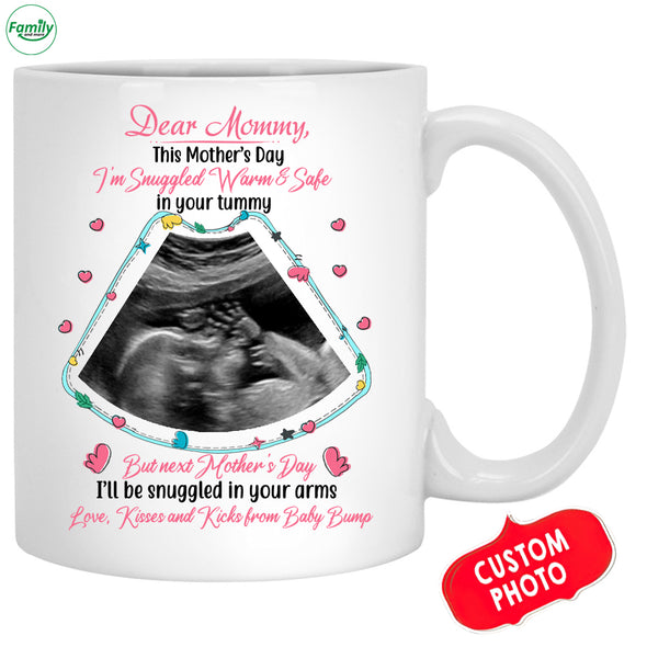 Personalized Gift For Moms Snuggled In Your Arms Mug