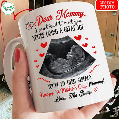 Personalized Gift For Dear Mommy I can't wait to meet you Mug