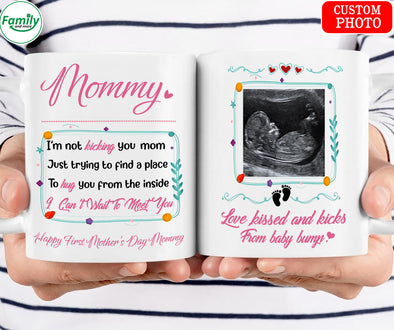 Mommy Love Kisses And Kicks From Baby Bump Mug