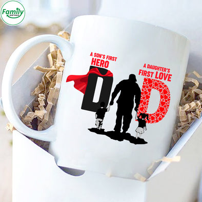 A Son's first hero A Daughter's first love-mc Mugs