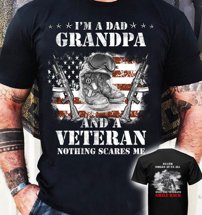 I'm a Dad Grandpa and a veteran nothing scares me-mc Classic T-Shirt