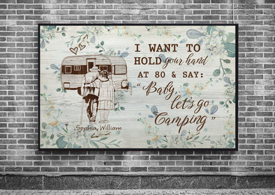 Baby let's go camping Horizontal Poster
