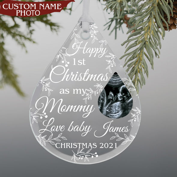 Gift For Mommy Happy 1st Christmas As My Mommy Ornament - Mc