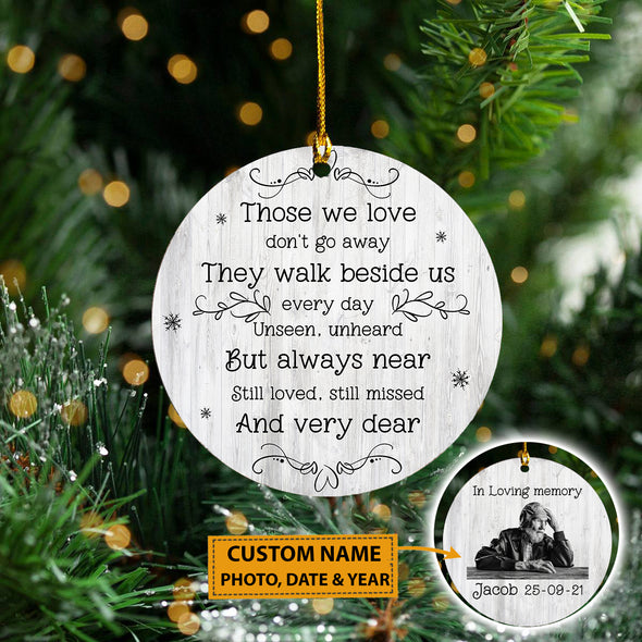 Personalized Gift For The Person Who Is Always In Our Memory Ornament - pp