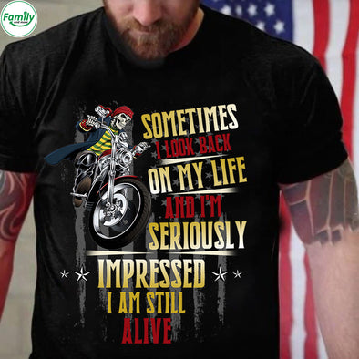 Sometimes On my life seriously Impressed-mc Premium Fit Mens Tee