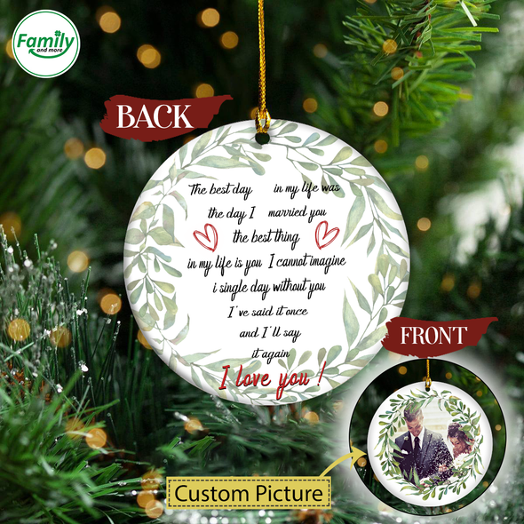 Personalized Gift For Couple I Love You Ornament - Nt