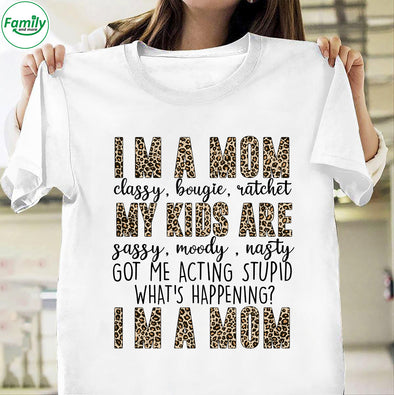 I'm a Mom sang trọng bougie ratchet Premium Fit Ladies Tee