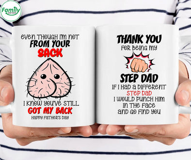 Thank you for being my step Dad-mc Mugs