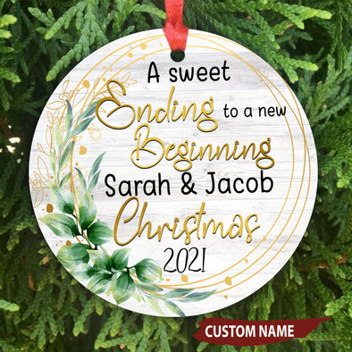 Gift For Husband A Sweet Ending To A New Beginning Ceramic Ornament - pp