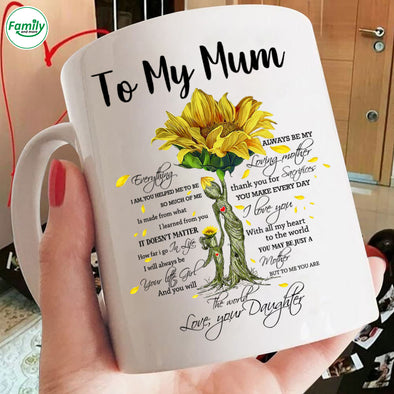 Happy Mother's Day To my Mum Sun Flower Mugs