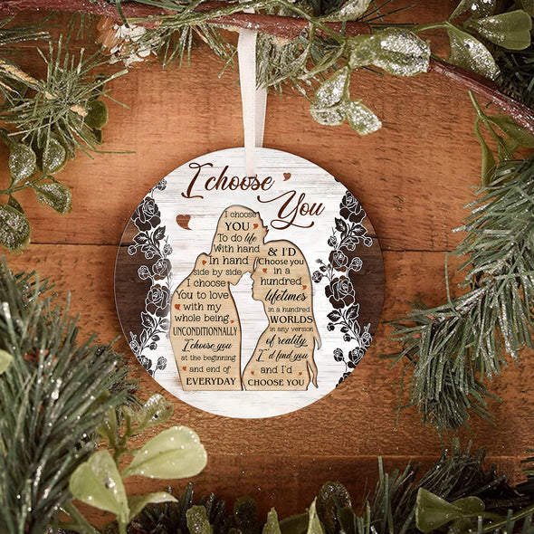 Personalized Gift For Couple I Choose You Ornament - Mc