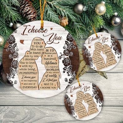Personalized Gift For Couple I Choose You Ornament - Mc