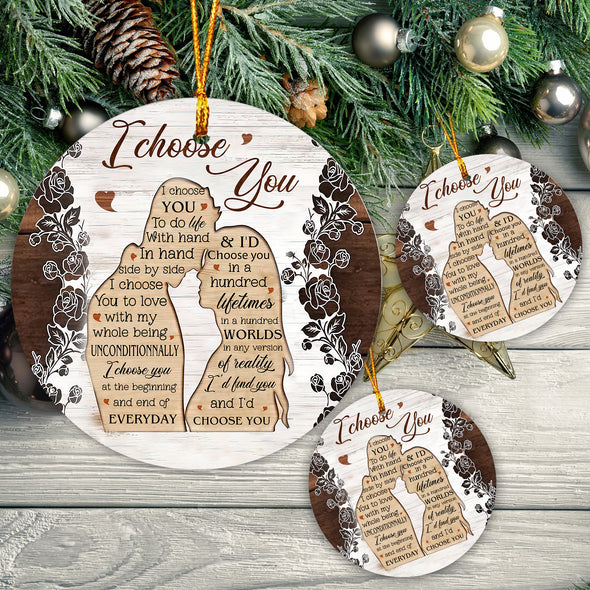 Personalized Gift For Couple I Choose You Ornament - Mc