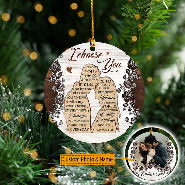 Personalized Gift For Couple I Choose You Ornament - Mc