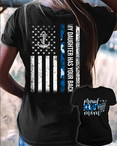 Proud navy mom Premium Fit Ladies Tee