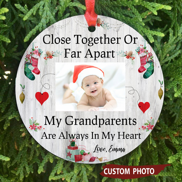 Personalized Gift For Parents Close Toghether Or Far Apart Ornament - Mc