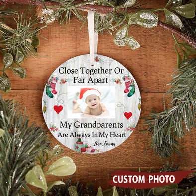 Personalized Gift For Parents Close Toghether Or Far Apart Ornament - Mc