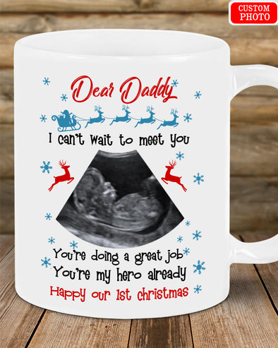 Personalized Gift For Daddy Happy Our 1st Christmas Mugs - Mc