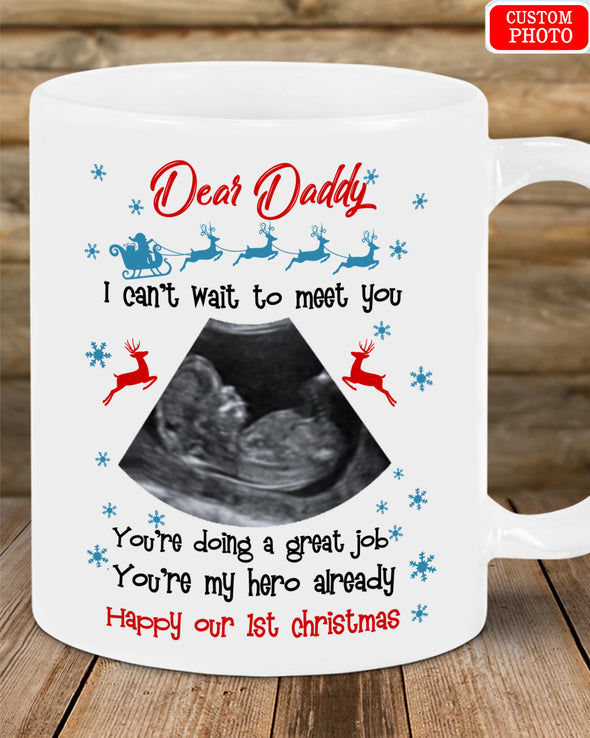 Personalized Gift For Daddy Happy Our 1st Christmas Mugs - Mc