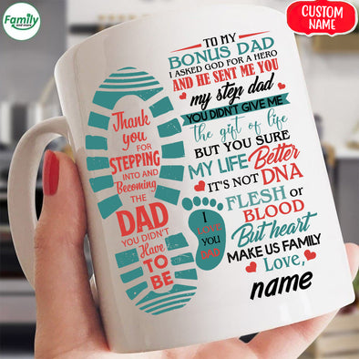 To my Bonus Dad make us family-mc Mugs
