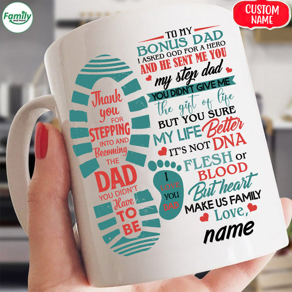 To my Bonus Dad make us family-mc Mugs