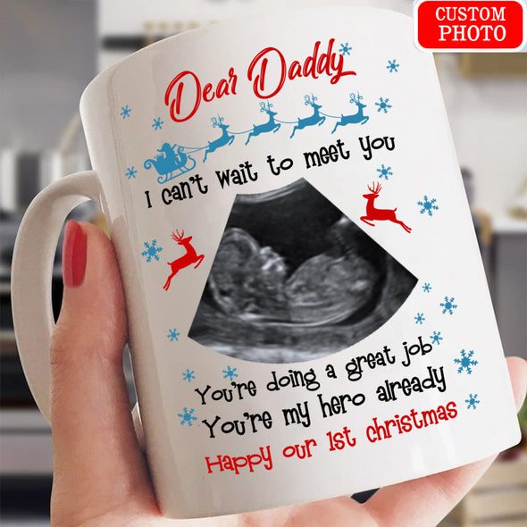 Personalized Gift For Daddy Happy Our 1st Christmas Mugs - Mc