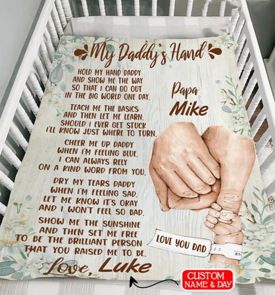 My Daddy's Hand-kv Fleece Blanket