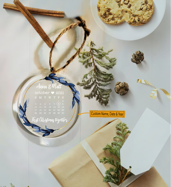 Gift For Couple First Christmas Together Ornament - pp