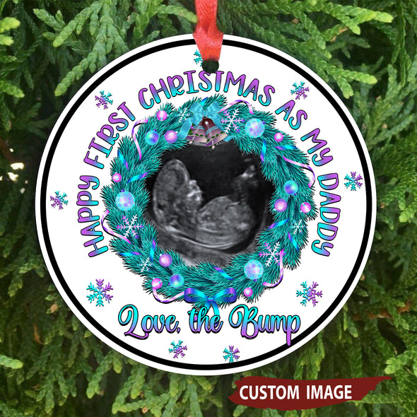 Personalized This Christmas 2021 I'll Be Snuggled Up Two Side Ornament Gift For Daddy - pp