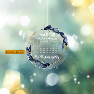 Gift For Couple First Christmas Together Ornament - pp