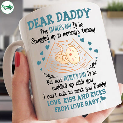Dear Daddy Love Kiss and Kicks-kv Mugs