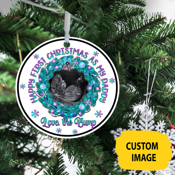 Personalized This Christmas 2021 I'll Be Snuggled Up Two Side Ornament Gift For Daddy - pp