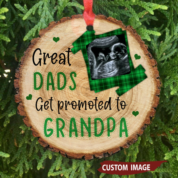 Personalized Gift For Dads Get Promoted To Grandpa Ornament - pp