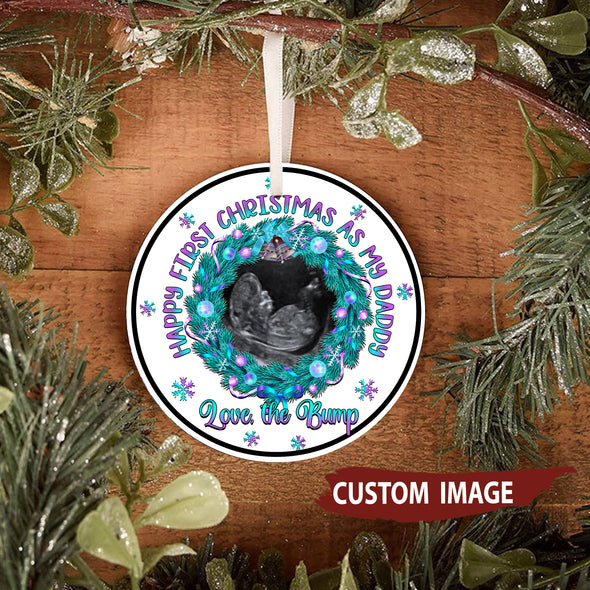 Personalized This Christmas 2021 I'll Be Snuggled Up Two Side Ornament Gift For Daddy - pp