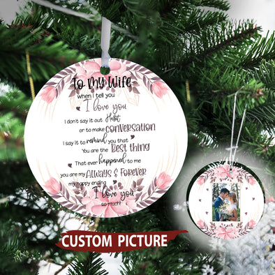 Personalized Gift For Wife I Love You Ornament - pp
