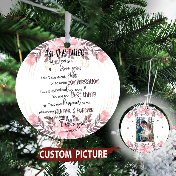 Personalized Gift For Wife I Love You Ornament - pp